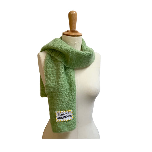 Echarpe en crochet Mohair Vert 