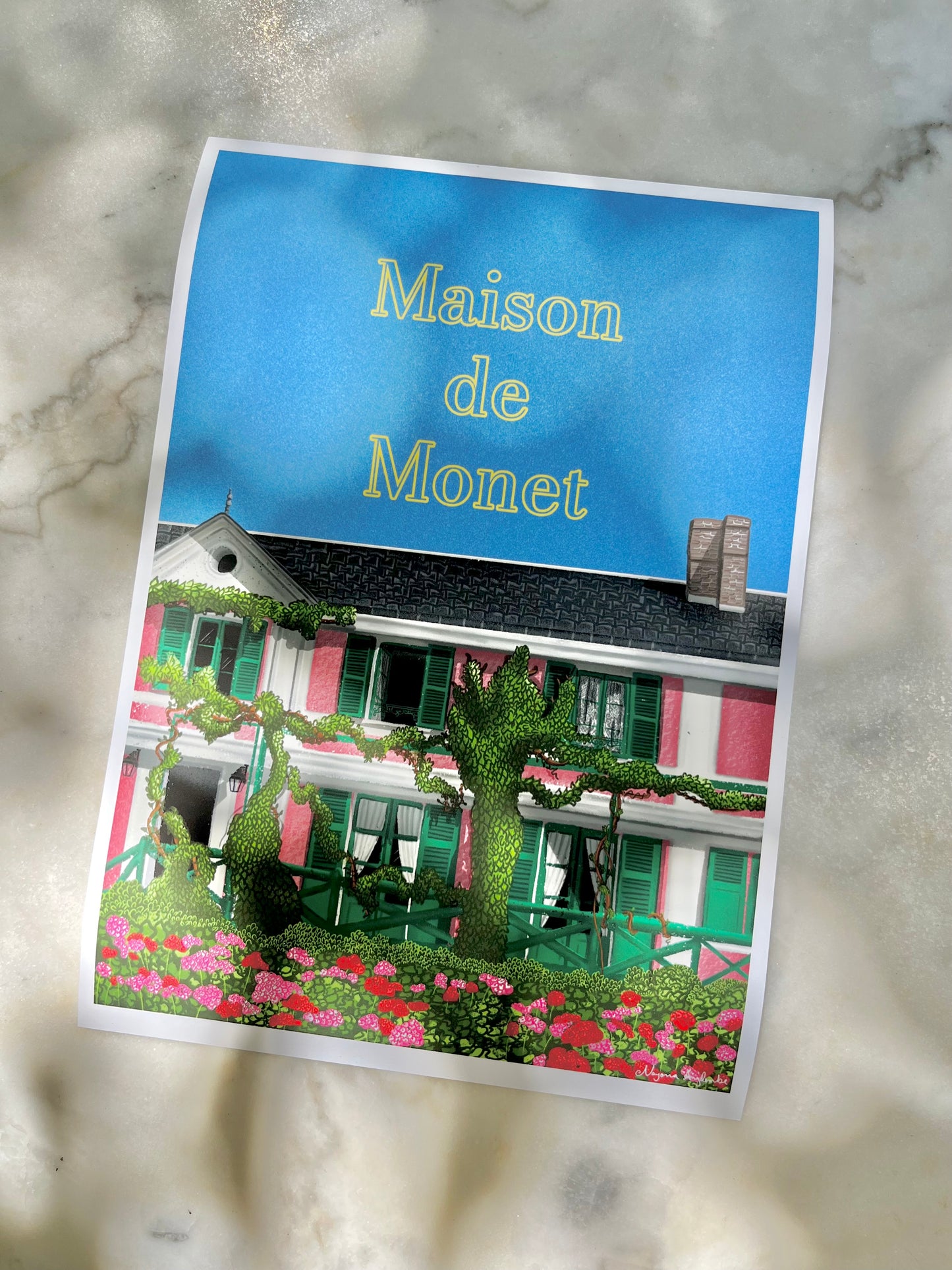 Maison de Monet Prints with Frame