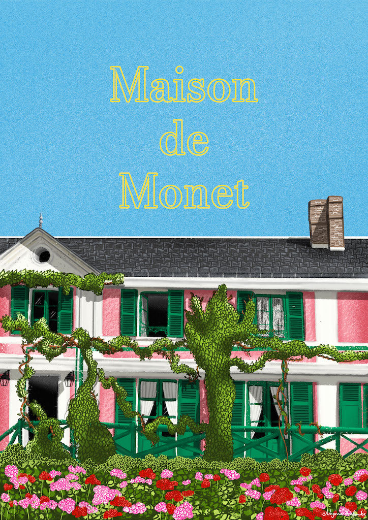 Maison de Monet Prints with Frame